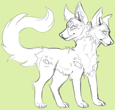 fullbody, rough lines